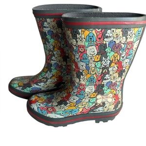 Bob by Skechers Child‎ Sz 2 Bobs For Dogs Waterproof Rubber Multicolor Rain Boot